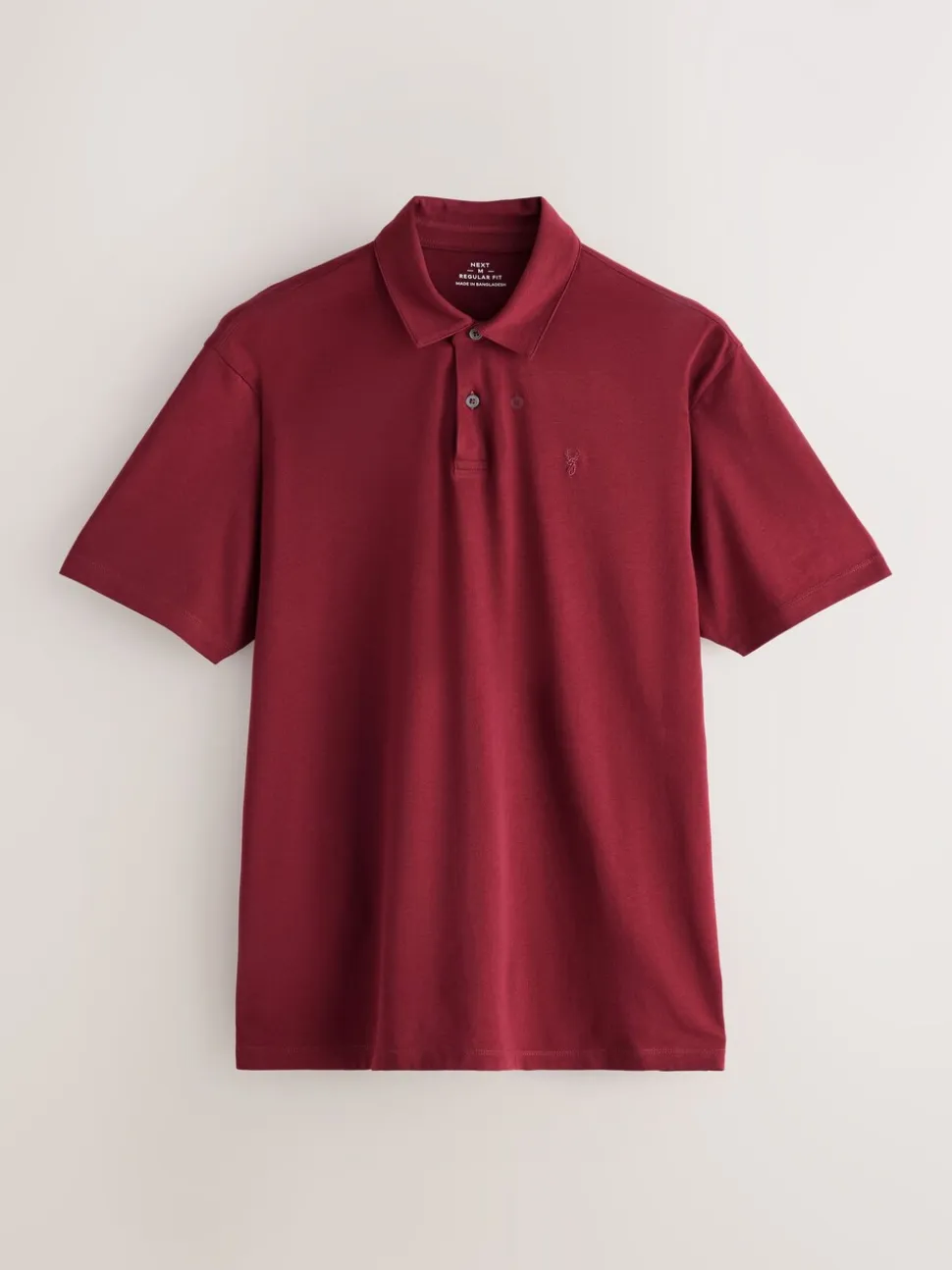 Marineblauw/groen/bordeauxrood/geometrisch - Set van 3 jersey poloshirts met korte mouwen