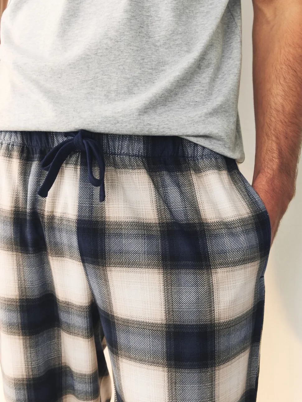 Marineblauw/kiezelkleur - Motionflex behaaglijke pyjamaset verpakking van 2