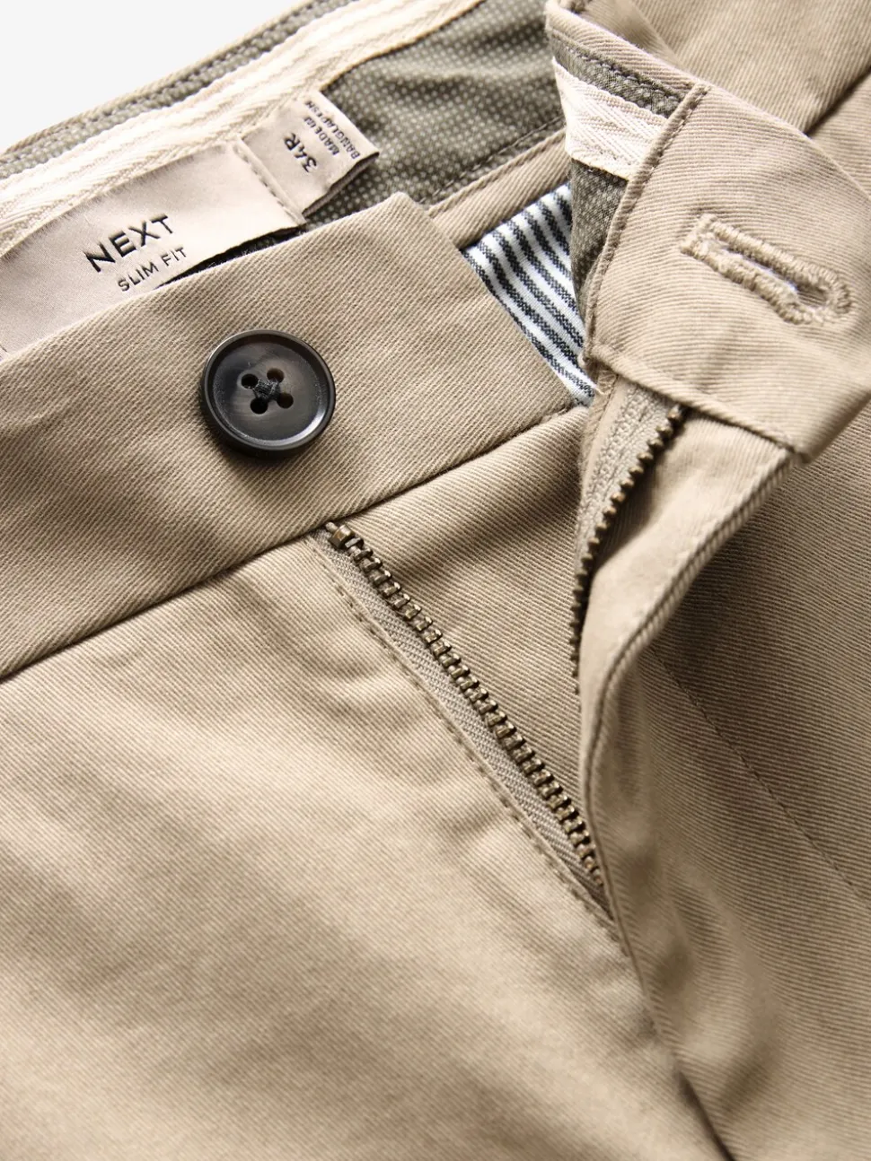 Marineblauw/kiezelkleur - Slim Fit - Stretch chino's verpakking van 2