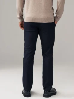 Marineblauw/kiezelkleur - Slim Fit - Stretch chino's verpakking van 2