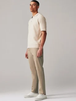 Marineblauw/kiezelkleur - Slim Fit - Stretch chino's verpakking van 2