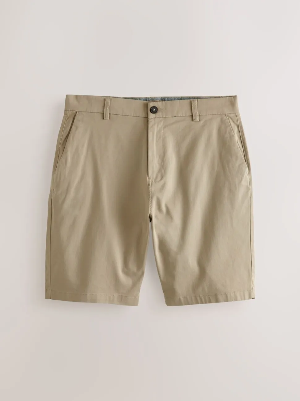 Marineblauw/kiezelkleurig - Straight fit - Set van 2 chinoshorts met stretch