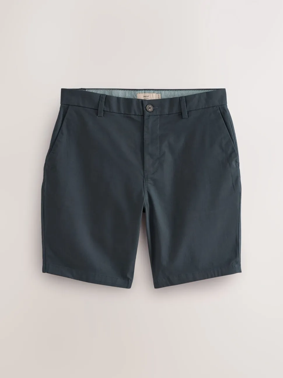 Marineblauw/kiezelkleurig - Slim Fit - Set van 2 chinoshorts met stretch