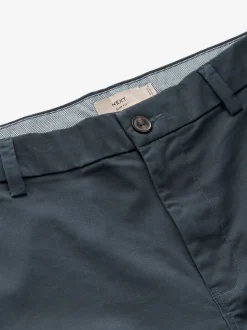 Marineblauw/kiezelkleurig - Slim Fit - Set van 2 chinoshorts met stretch