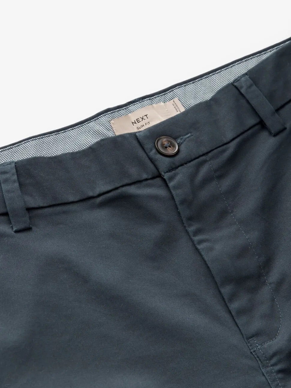 Marineblauw/kiezelkleurig - Slim Fit - Set van 2 chinoshorts met stretch