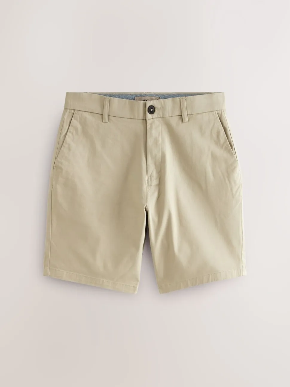 Marineblauw/kiezelkleurig - Slim Fit - Set van 2 chinoshorts met stretch