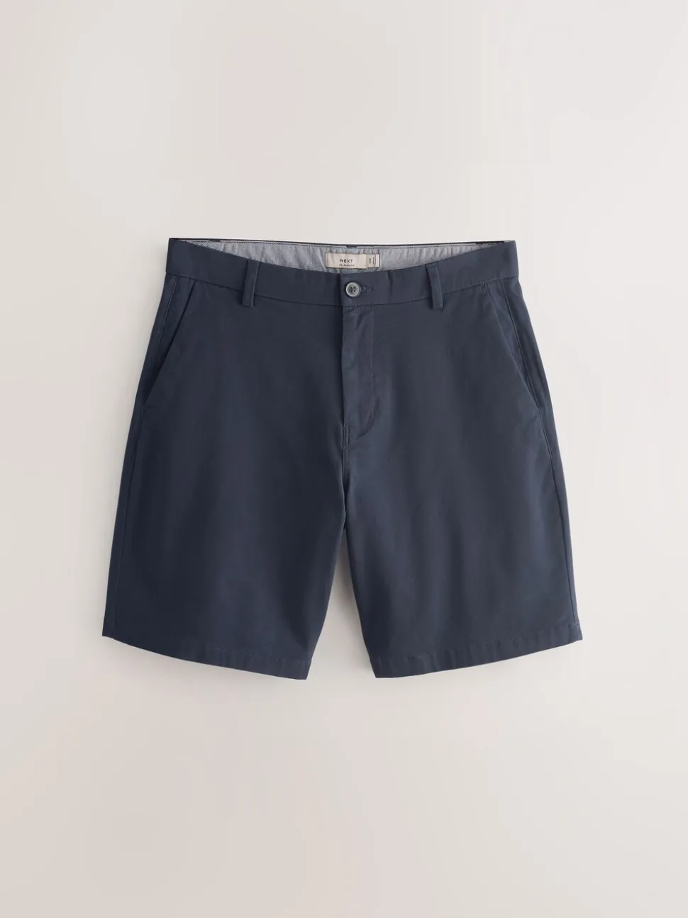 Marineblauw/kiezelkleurig - Ruimvallende pasvorm. - Set van 2 chinoshorts met stretch