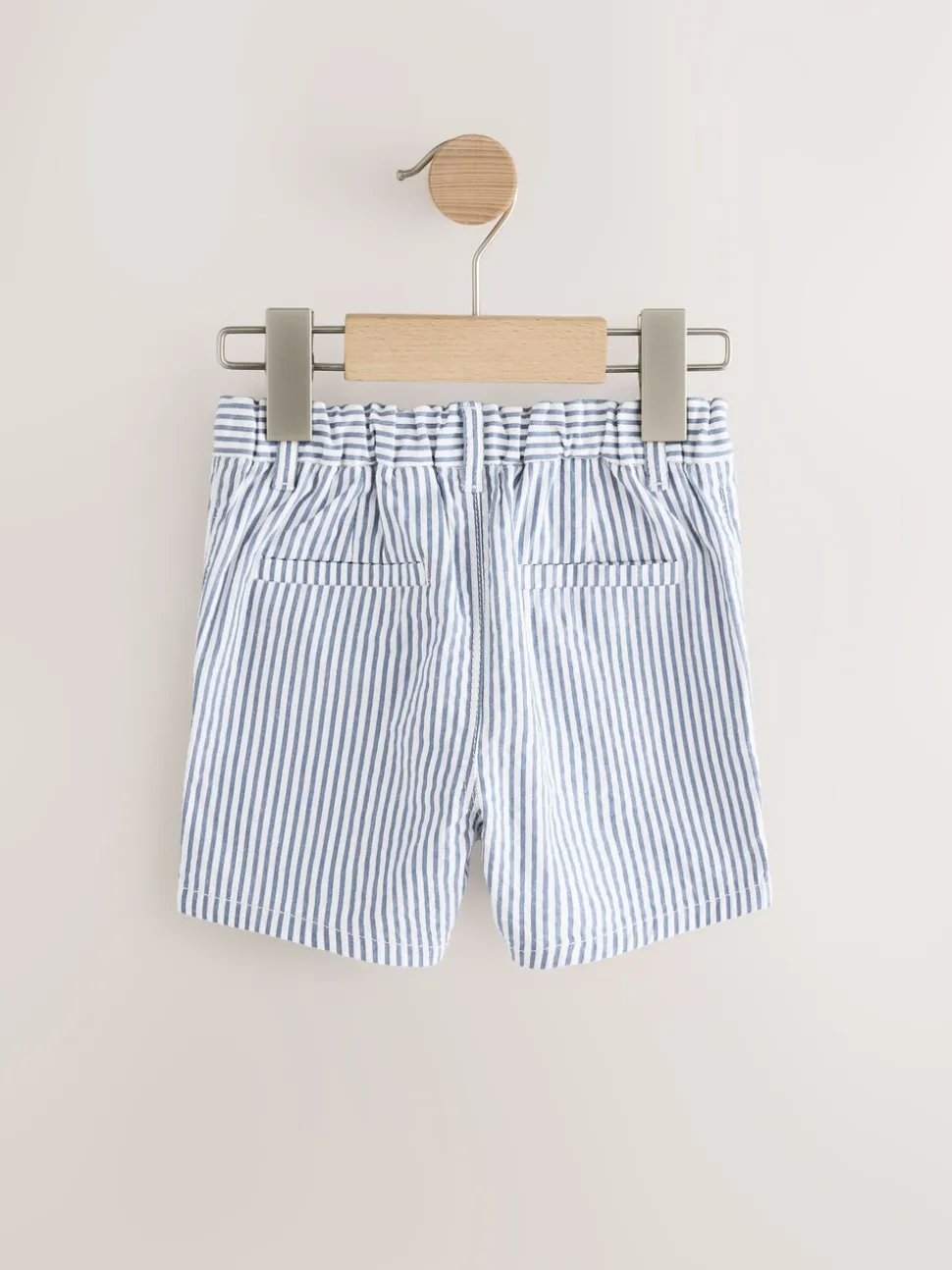 Marineblauw/kiezelkleurig/Strepen - Verpakking van 3 chinoshorts (3mnd-7jr)