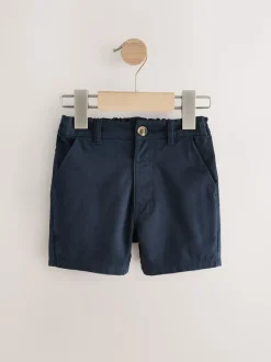 Marineblauw/kiezelkleurig/Strepen - Verpakking van 3 chinoshorts (3mnd-7jr)