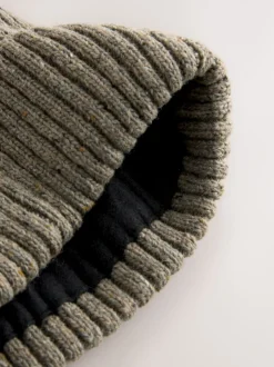 Marineblauw/neutraal bruin - Thinsulate beanie-mutsen 2 stuks