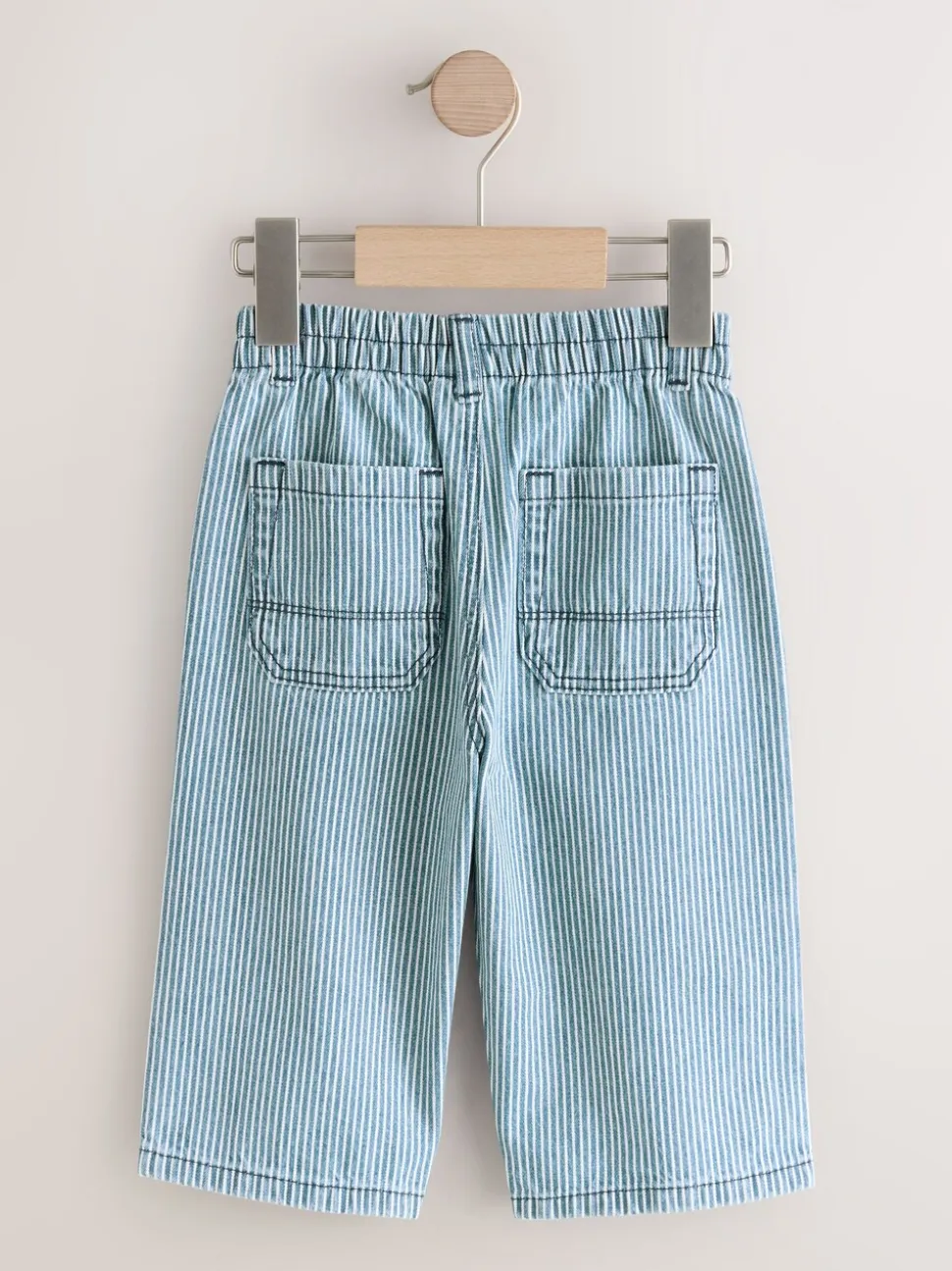 Marineblauw/wit - Jeans met wijde pijpen (3 mnd-7 jr)