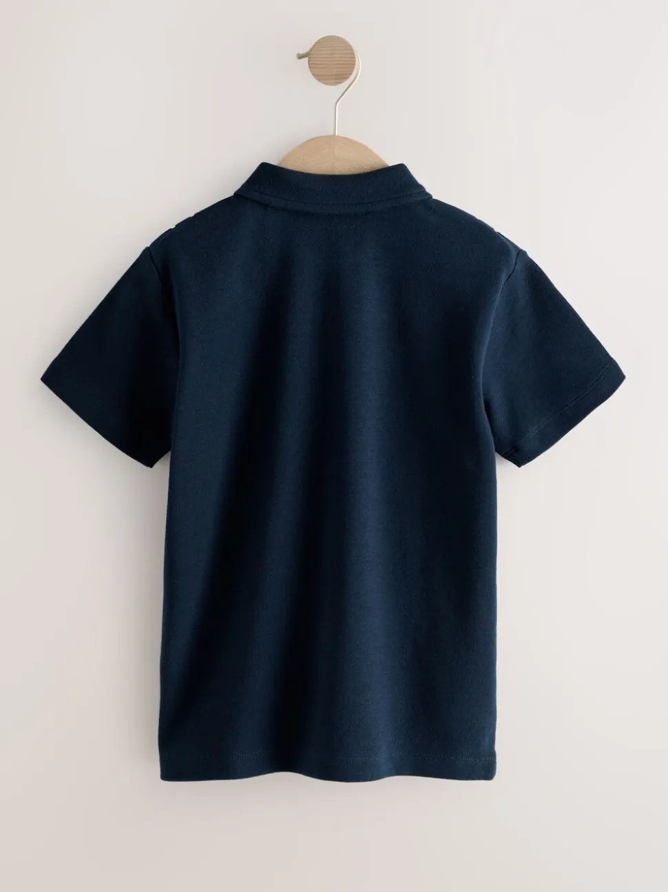 Marineblauw/wit - Vertical Stripe Short Sleeve Jersey Shirt (3-16yrs)