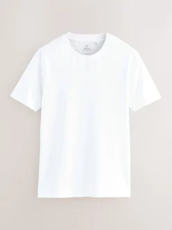 Marineblauw/wit/zwart - Muscle fit essentiële T-shirts 3 set