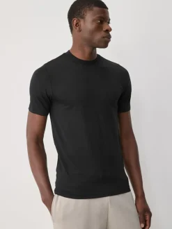 Marineblauw/wit/zwart - Muscle fit essentiële T-shirts 3 set