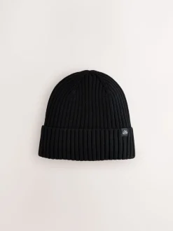 Marineblauw/zwart - Set van 3 gebreide beanie-mutsen (1-16jr)