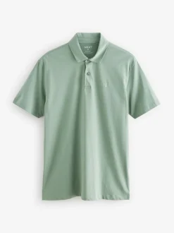 Marineblauw/zwart/grijs/wit/saliegroen - Slim Fit - Set van 5 jersey poloshirts met korte mouwen