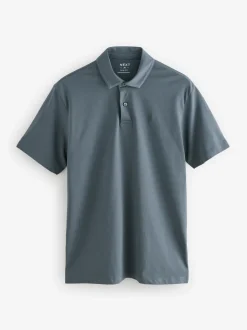 Marineblauw/zwart/grijs/wit/saliegroen - Slim Fit - Set van 5 jersey poloshirts met korte mouwen
