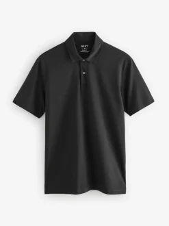 Marineblauw/zwart/grijs/wit/saliegroen - Slim Fit - Set van 5 jersey poloshirts met korte mouwen