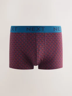 Marine/Bordeauxrode Strepen - Verpakking van 8 - 5 Hipsterboxershorts