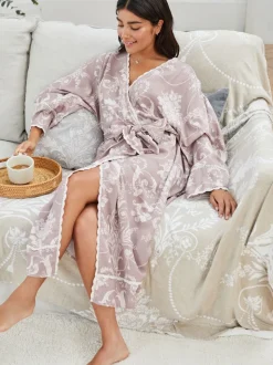 Mauve roze - Laura Ashley Josette badjas