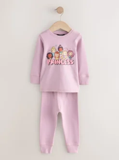 Mauve/Crème - Disney Princess Snuggle Pyjamas 2 Pack (9mths-10yrs)