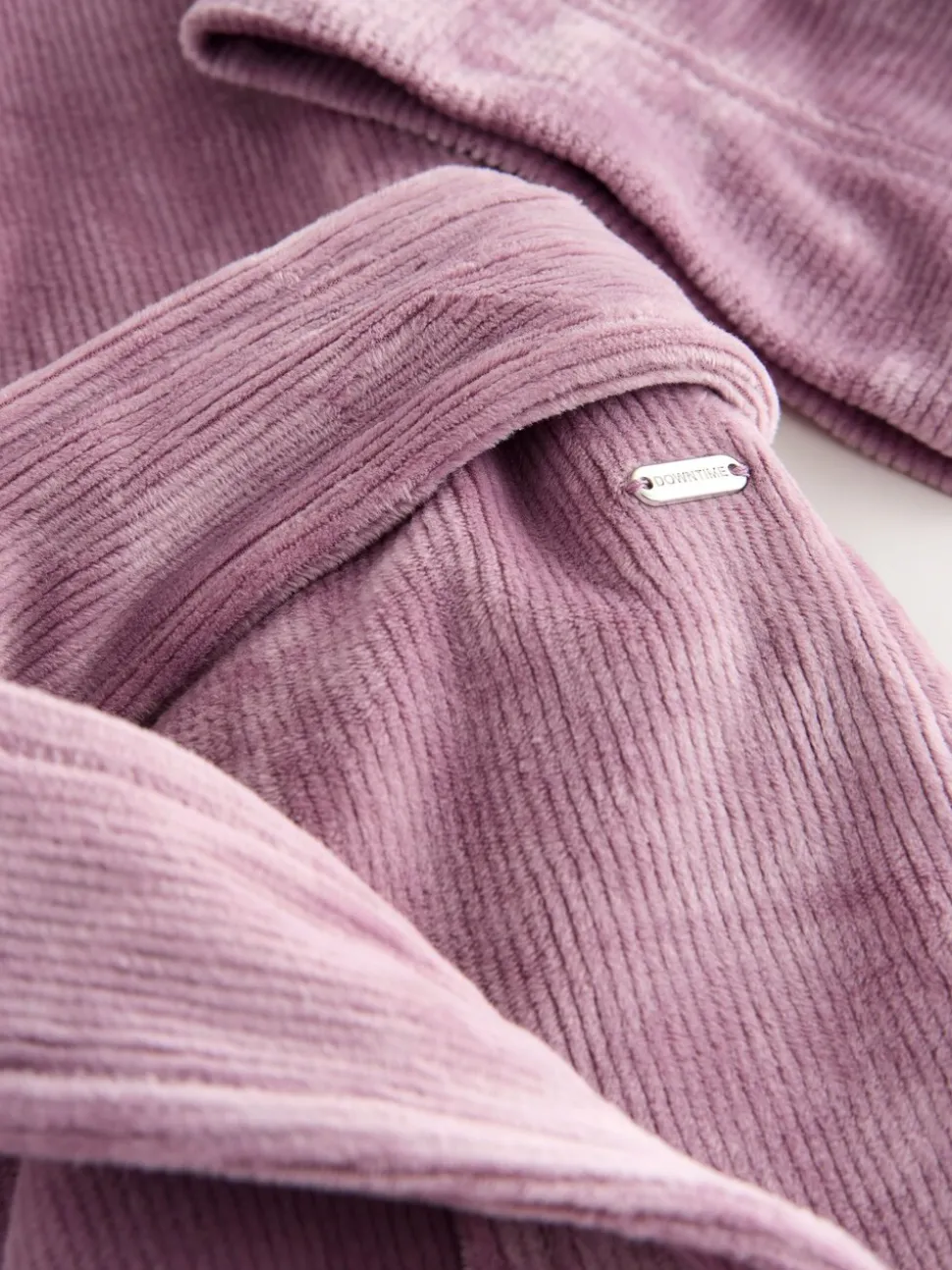 Mauve-paars - Studio Cosy Ribbed Dressing Gown