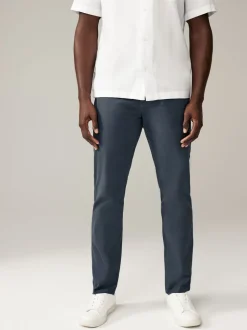 Medium blauwgrijs - Slim Fit - Stretchy chino