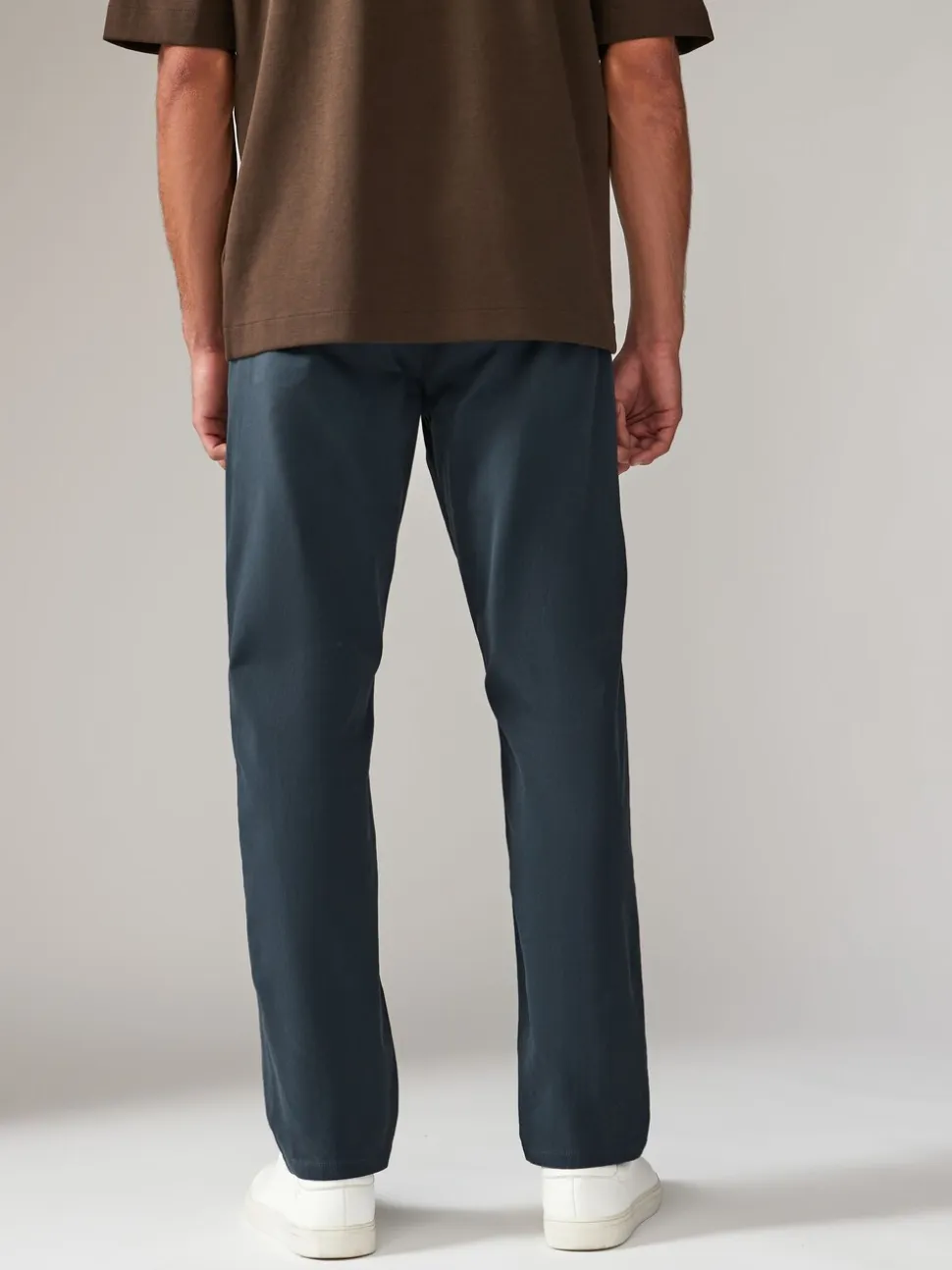 Medium blauwgrijs - Straight fit - Stretchy chino