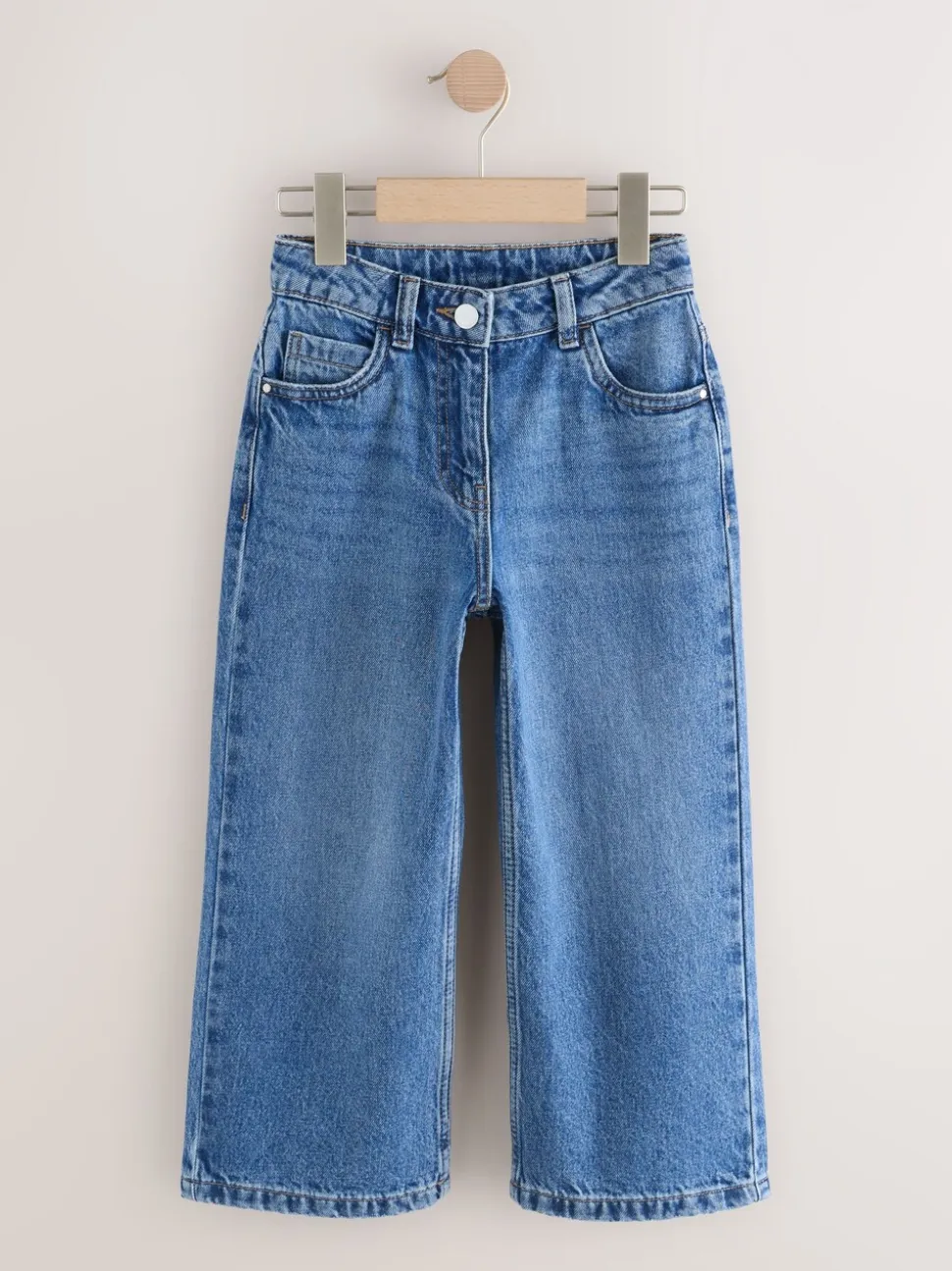 Medium denimblauw - Jeans met wijde pijpen (3-16 jr)