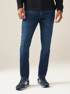 Mediumblauw - Enkele - Skinny fit klassieke stretchy jeans