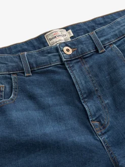 Mediumblauw - Enkele - Slim fit klassieke stretchy jeans
