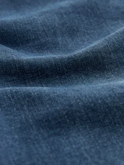 Mediumblauw - Enkele - Slim fit klassieke stretchy jeans