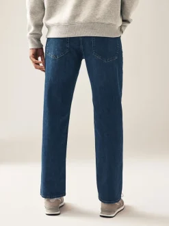 Mediumblauw - Rechte, klassieke jeans met stretch