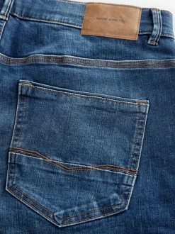 Mediumblauw - Slim Fit - Authentieke stretch denim jeans