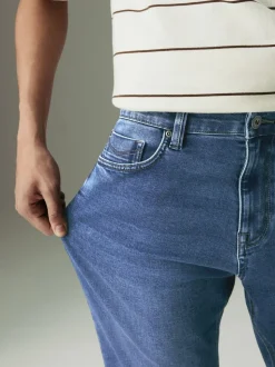 Mediumblauw - Slim Fit - Motionflex jeans