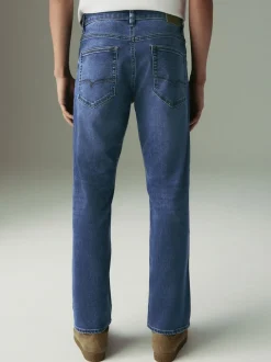 Mediumblauw - Straight fit - Motionflex jeans