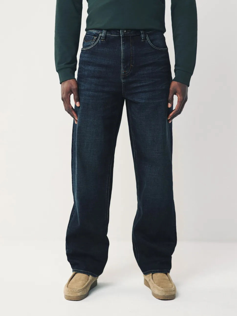 Medium-indigoblauw - Relaxed fit - Motionflex jeans