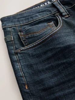 Medium-indigoblauw - Relaxed fit - Motionflex jeans