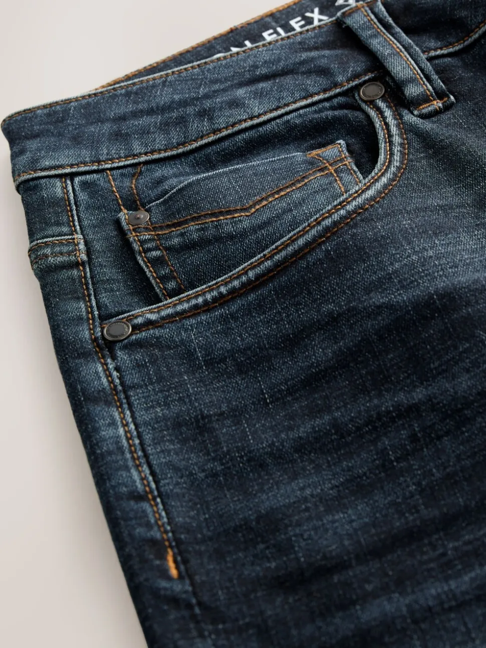 Medium-indigoblauw - Relaxed fit - Motionflex jeans