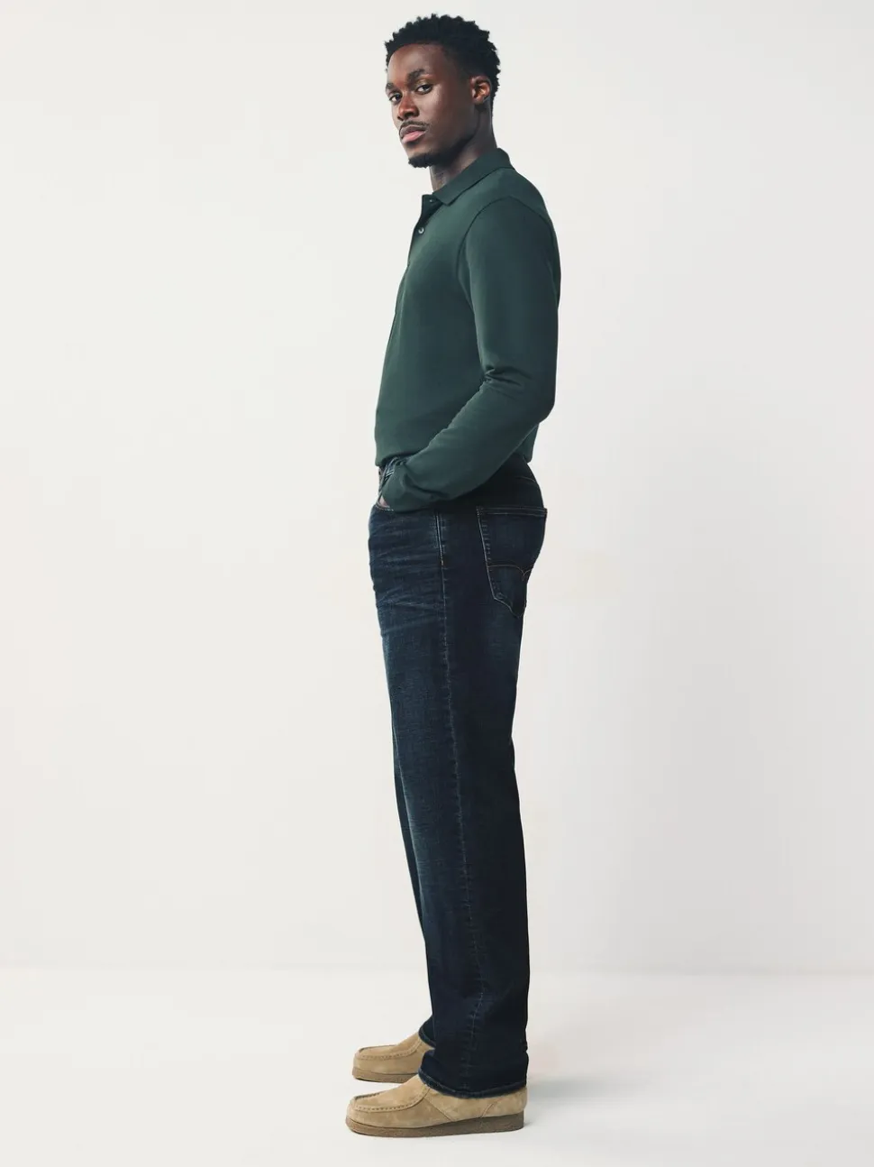 Medium-indigoblauw - Relaxed fit - Motionflex jeans