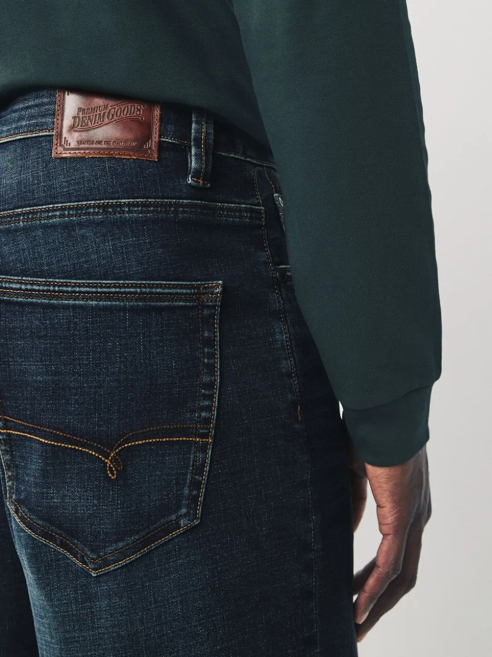 Medium-indigoblauw - Relaxed fit - Motionflex jeans