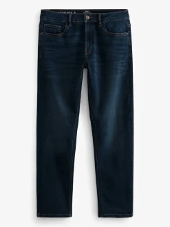 Medium-indigoblauw - Straight fit - Motionflex jeans