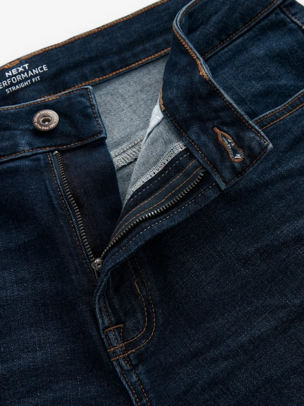 Medium-indigoblauw - Straight fit - Motionflex jeans