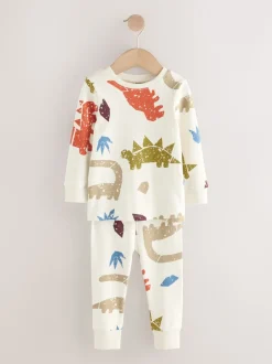 Meerdere felle kleuren met dino - Verpakking van 3 knusse pyjama's (9 mnd-10 jr)