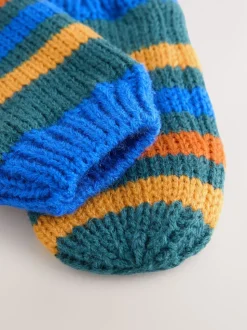 Meerdere kleuren - 2 -delige Set met geborduurde Pompon Muts en Wanten (3mnd -10jr)