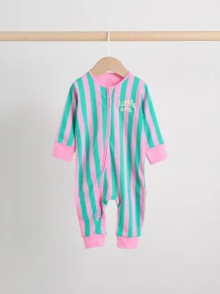 Meerdere strepen - Verpakking van 3 babyslaappakjes met tweewegrits (0 mnd - 3 jr)