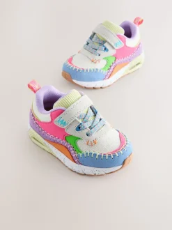 Meerkleurig - Sneakers met dikke zool en elastische veters