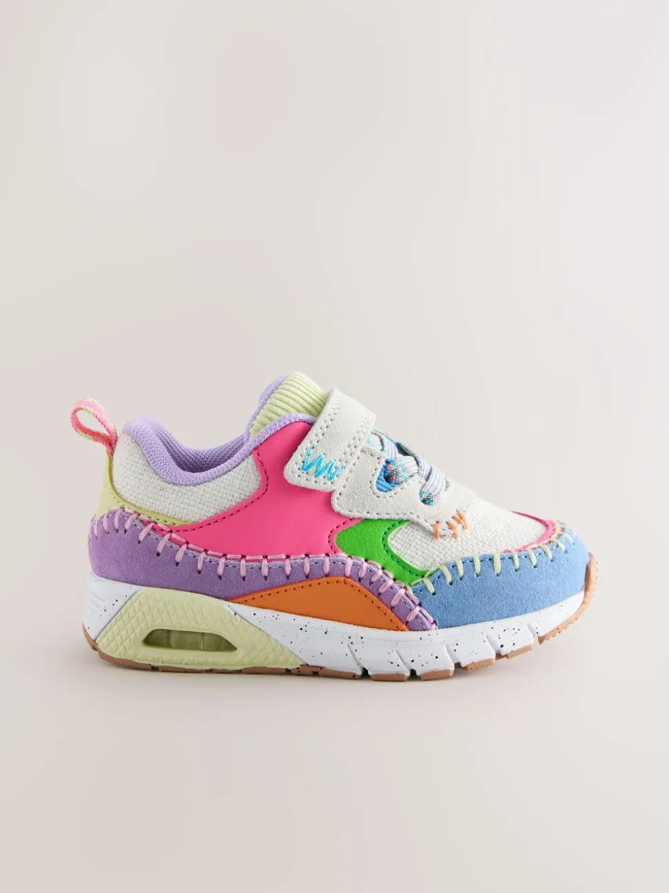 Meerkleurig - Sneakers met dikke zool en elastische veters