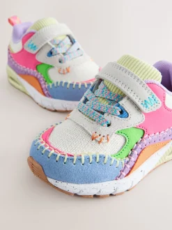 Meerkleurig - Sneakers met dikke zool en elastische veters