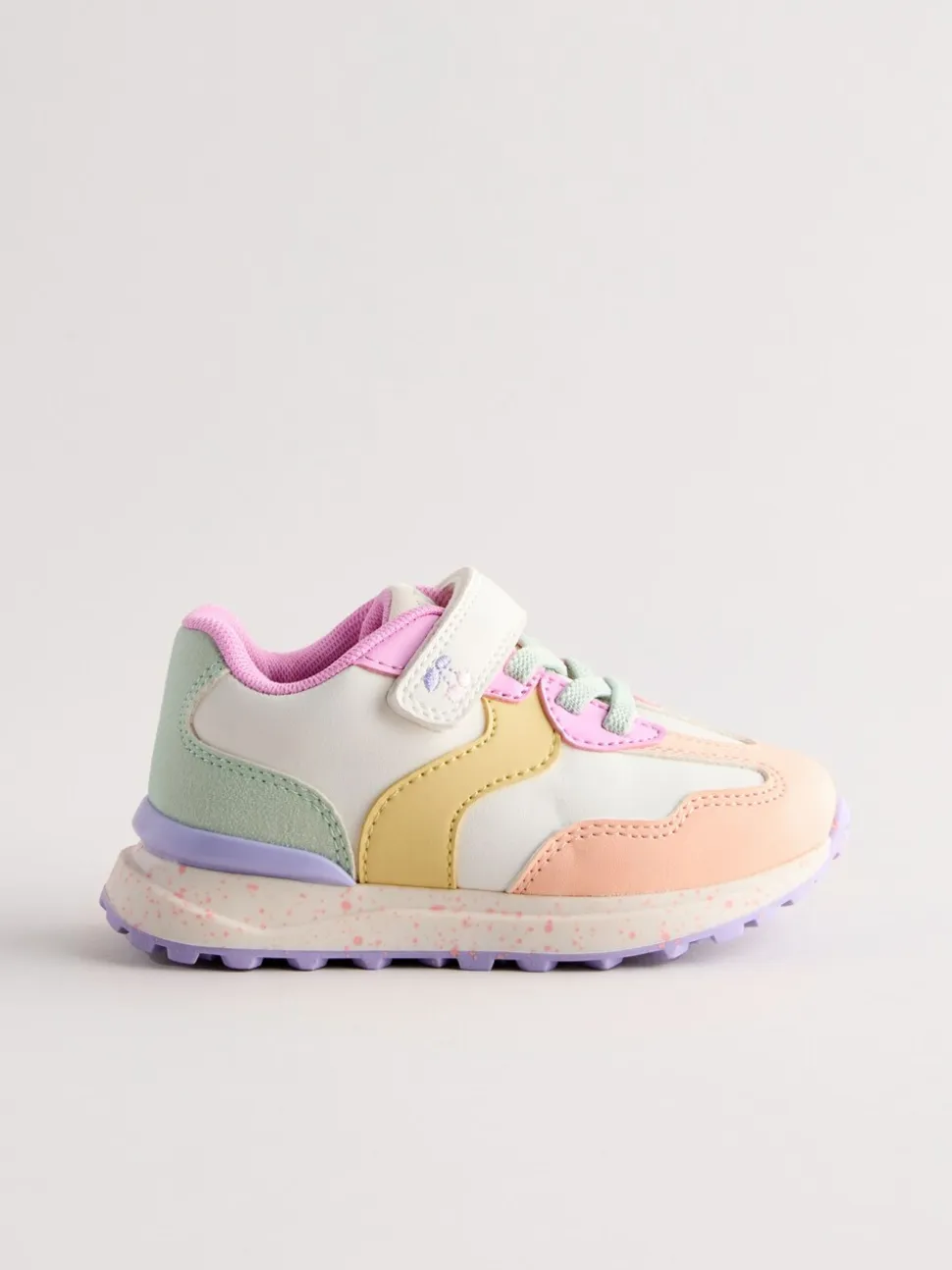 Meerkleurig - Sneakers met elastische veters en klittenbandsluiting